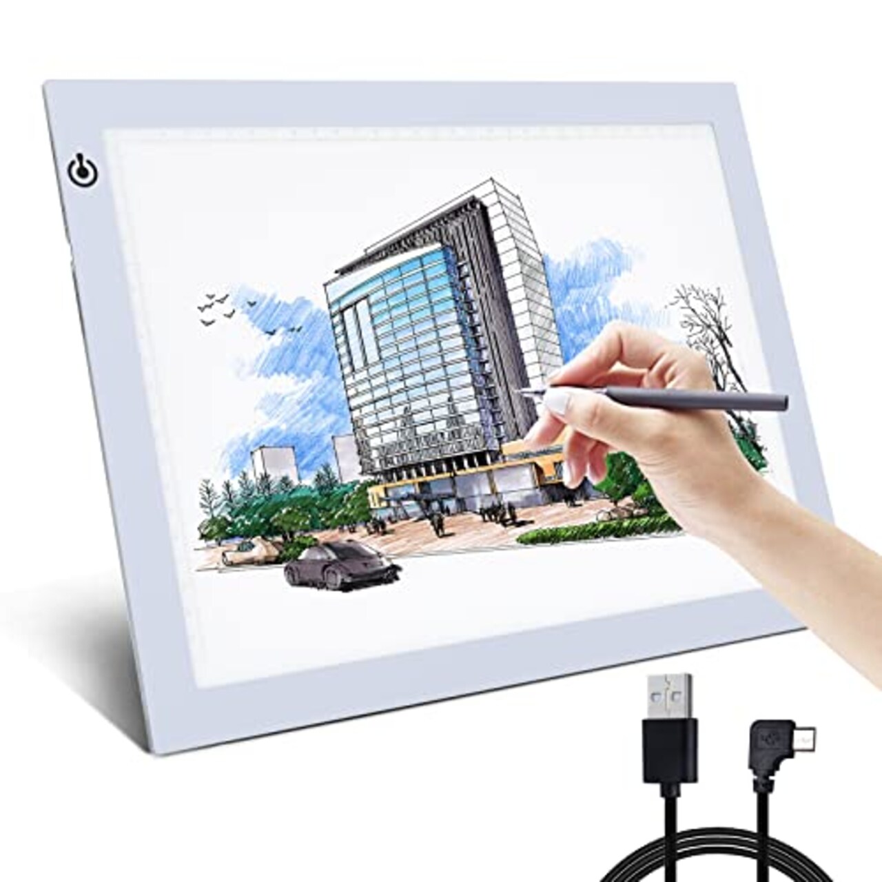 A4 Silver LED Trace Light Pad NXENTC Light Table USB Power LED Tracing  Light Board for Artists,Drawing, Sketching, Animation